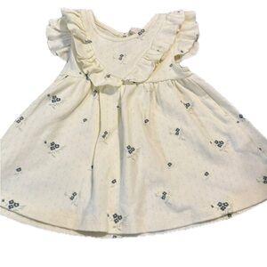 Quincy Mae Sleeveless Ruffle V Dress | Ditsy Ocean 3-6 months